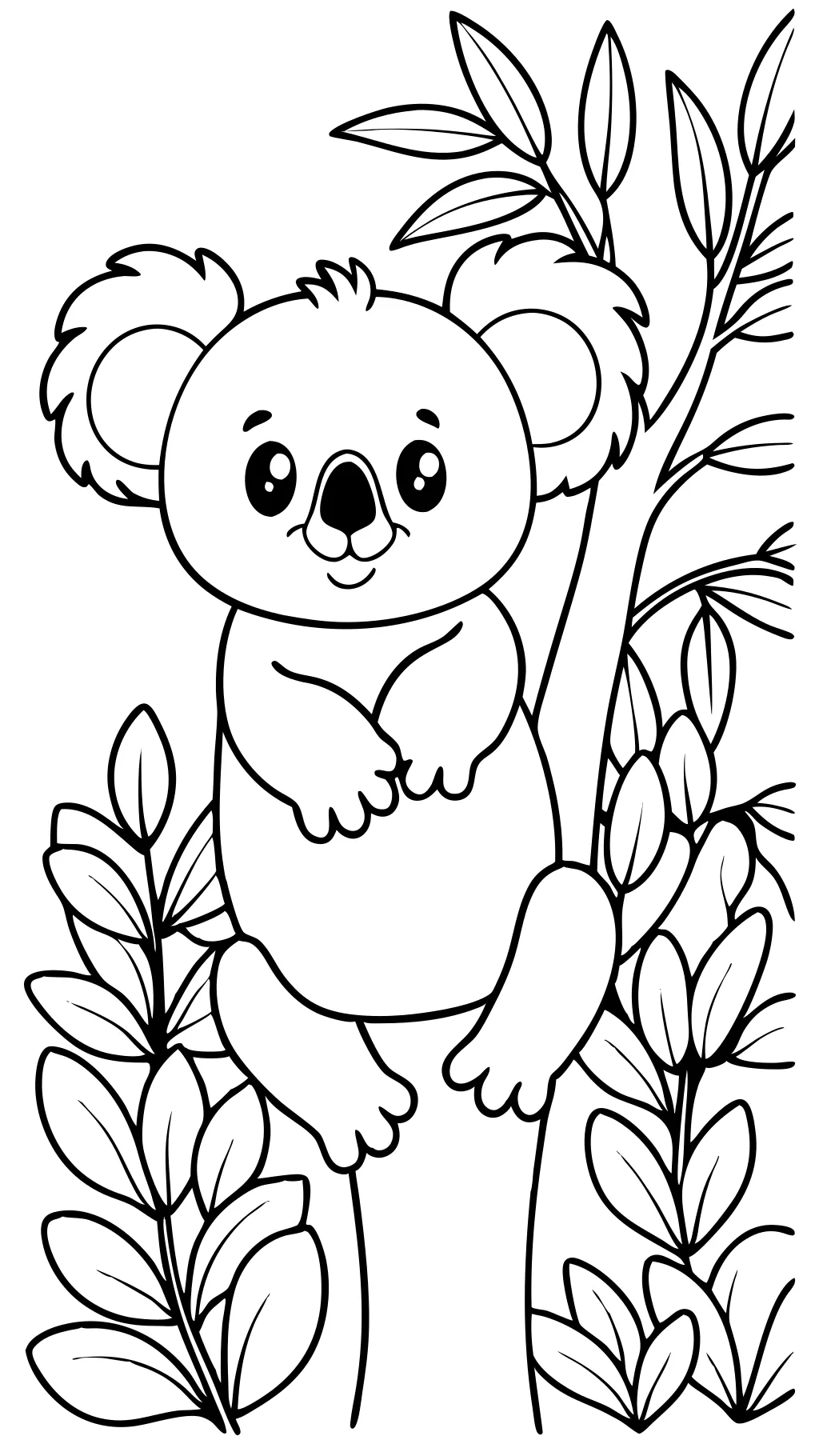 Páginas para colorear koala